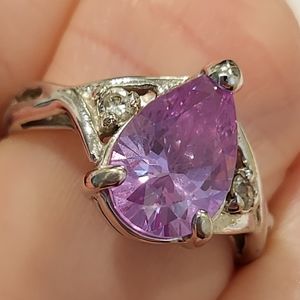 Purple Pear Ring
